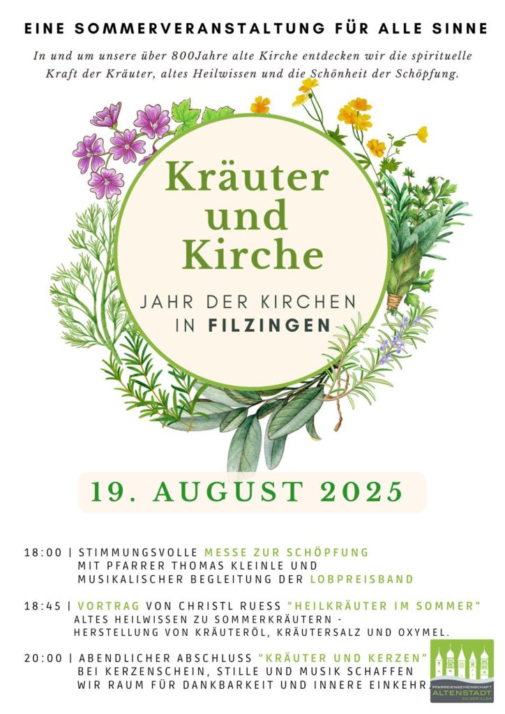 Veranstaltungseinladung Kräuter und Kirche
